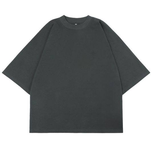 Oversized T-Shirt aus schwerem Jersey in Schwarz