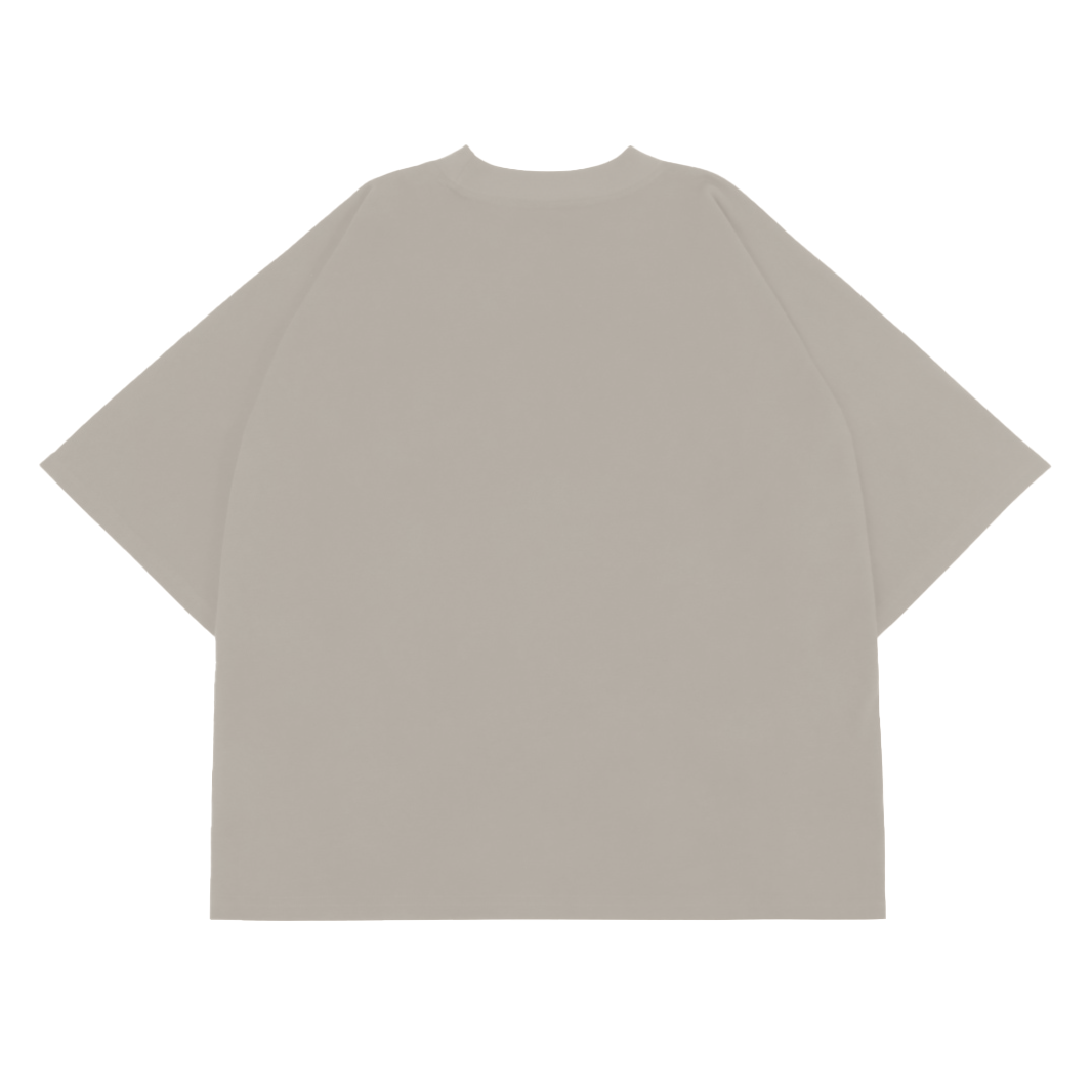 Oversized T-Shirt aus schwerem Jersey in Crème