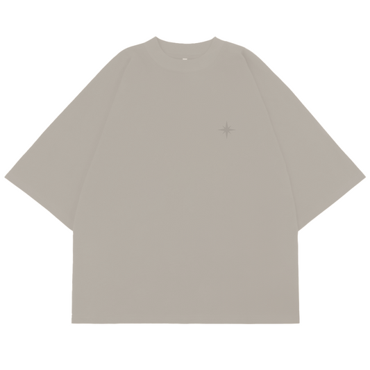 Oversized T-shirt made of heavy jersey in cream