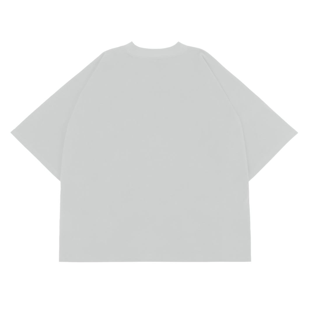 Oversized T-Shirt aus schwerem Jersey in Weiss