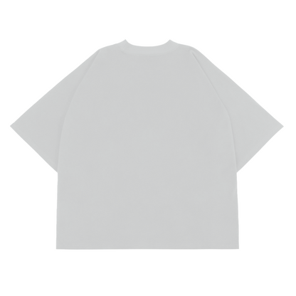 T-Shirt Oversize en Jersey Épais de Couleur Blanc