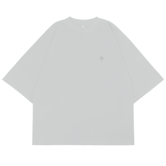 Oversized T-Shirt aus schwerem Jersey in Weiss